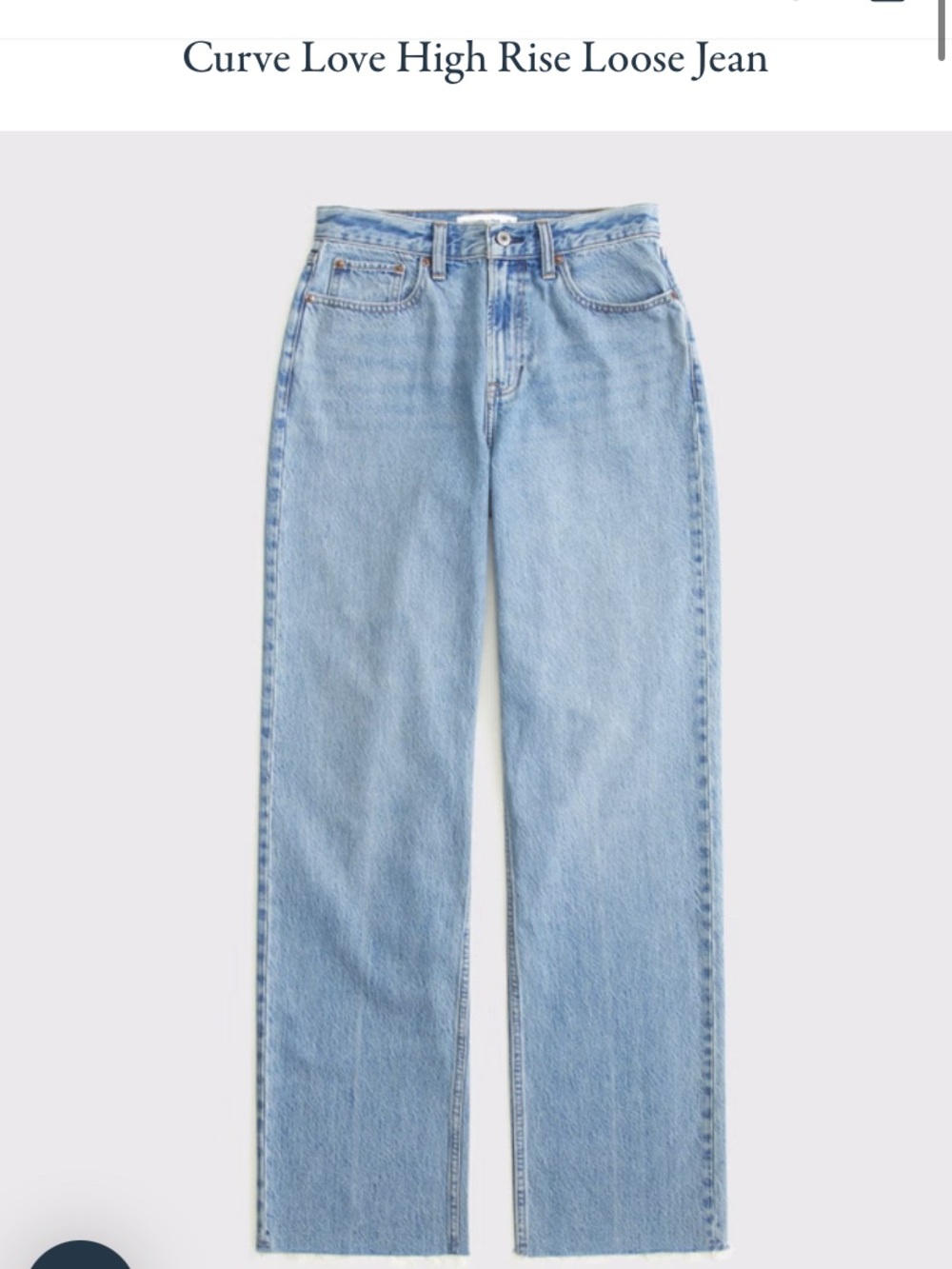 Abercrombie High Rise Loose Curve Love Jeans in Light Wash